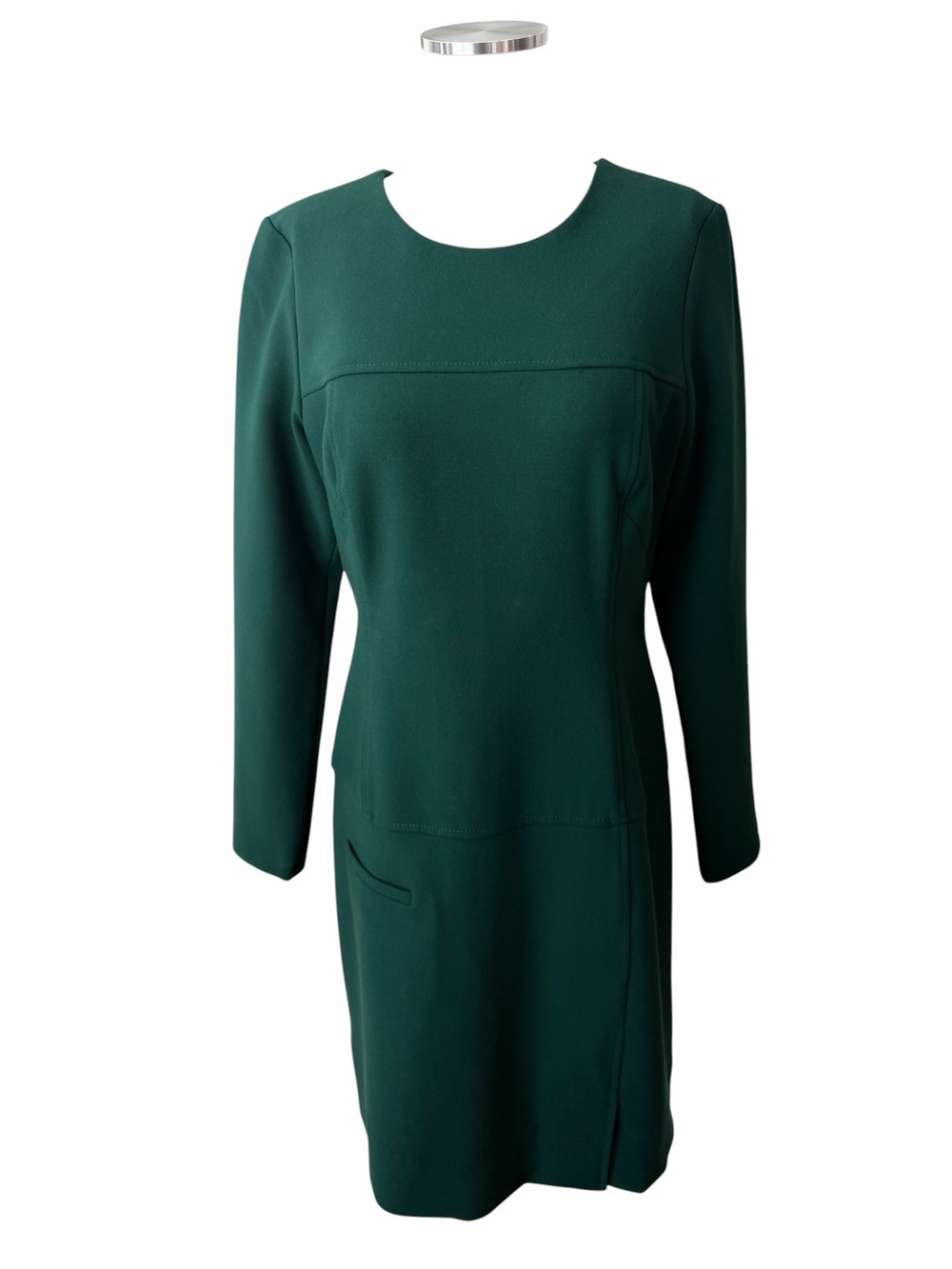 Shoshanna Forest Green Long-Sleeve Sheath Dress Sz 10